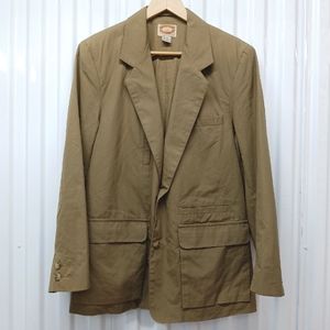 Vintage Safari Banana Republic  British Khaki 80s Cotton Blazer